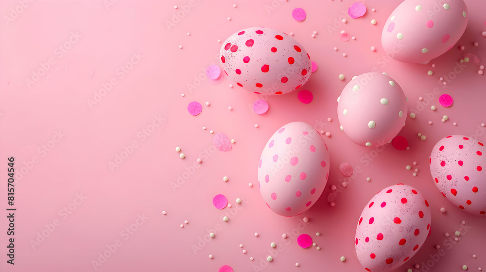 Easter egg on a pink background.Generative Ai Easter egg on a pink background.Generative Ai