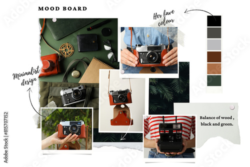 Behang Collage of images for photo art concept, collage design