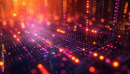 Wallpaper Mural Vibrant digital technology background with geometric patterns and neon lights, evoking a sense of energy and modernity. Torontodigital.ca