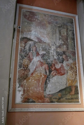 Obraz na płótnie Nemi - Dipinto dell'Adorazione dei Magi nella Chiesa di Santa Maria del Pozzo w salonie