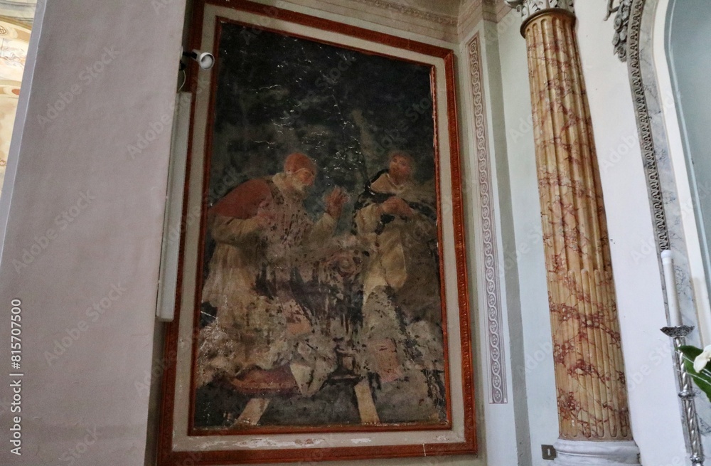 Nemi - Dipinto settecentesco di San Pio V e San Pietro Martire nella Chiesa di Santa Maria del Pozzo