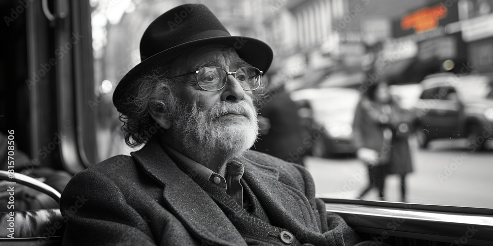 old man with coat and hat old man with coat and hat