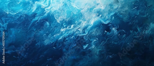Unique interpretation of the isolated blue background