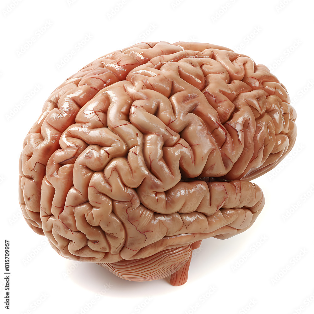 Human brain isolated on white background