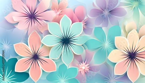 Pastel Flowers Illustration Background