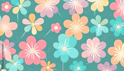 Pastel Flowers Illustration Background