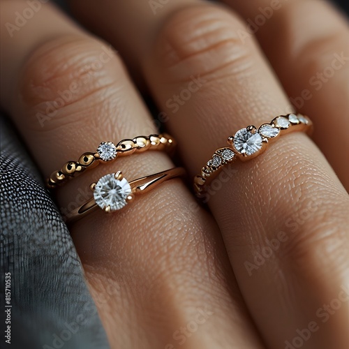 beautiful diamond rings on the hands of the bride