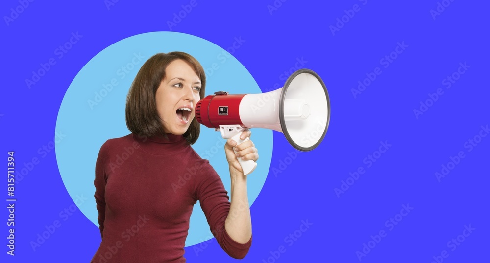 Megaphone for announcement and human voice scream Megaphone for announcement and human voice scream