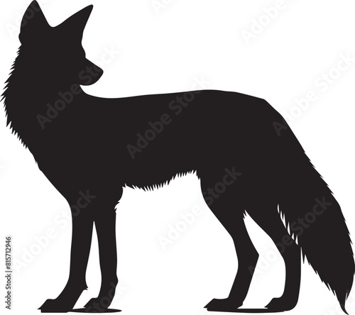 silhouette of a fox