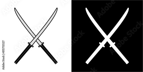 katana simple vector samurai tools japanese sword