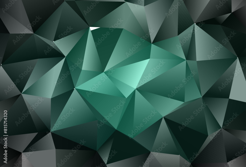 Obraz premium Light Green vector blurry triangle pattern.
