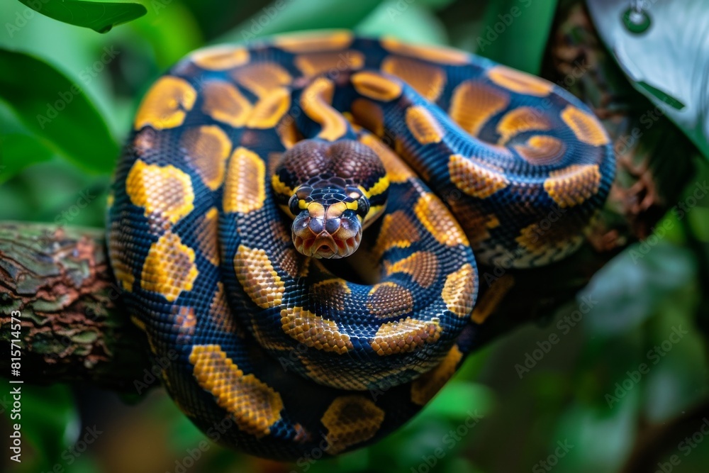 Ball python snake reptile close up Ball python snake reptile close up