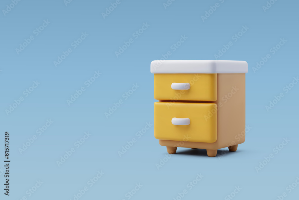 3d Vector Storage, Wooden cabinet with white top and doors, Home and furniture concept. 3d Vector Storage, Wooden cabinet with white top and doors, Home and furniture concept.