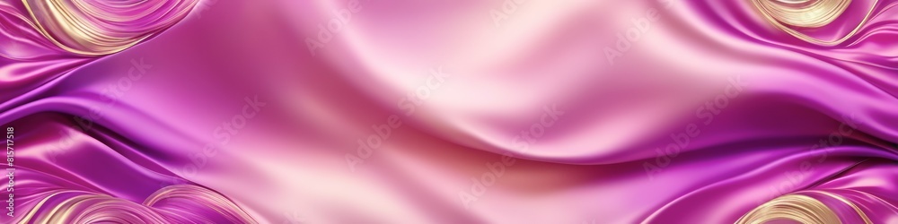 The image captures the exquisite texture of pink silk, with its abstract undulations resembling a dreamy, rose-tinted landscape.