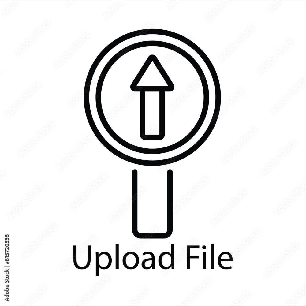 Upload File Vector icon