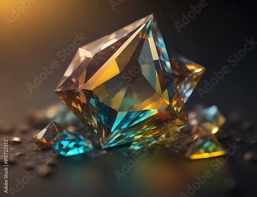 blau goldener Diamant