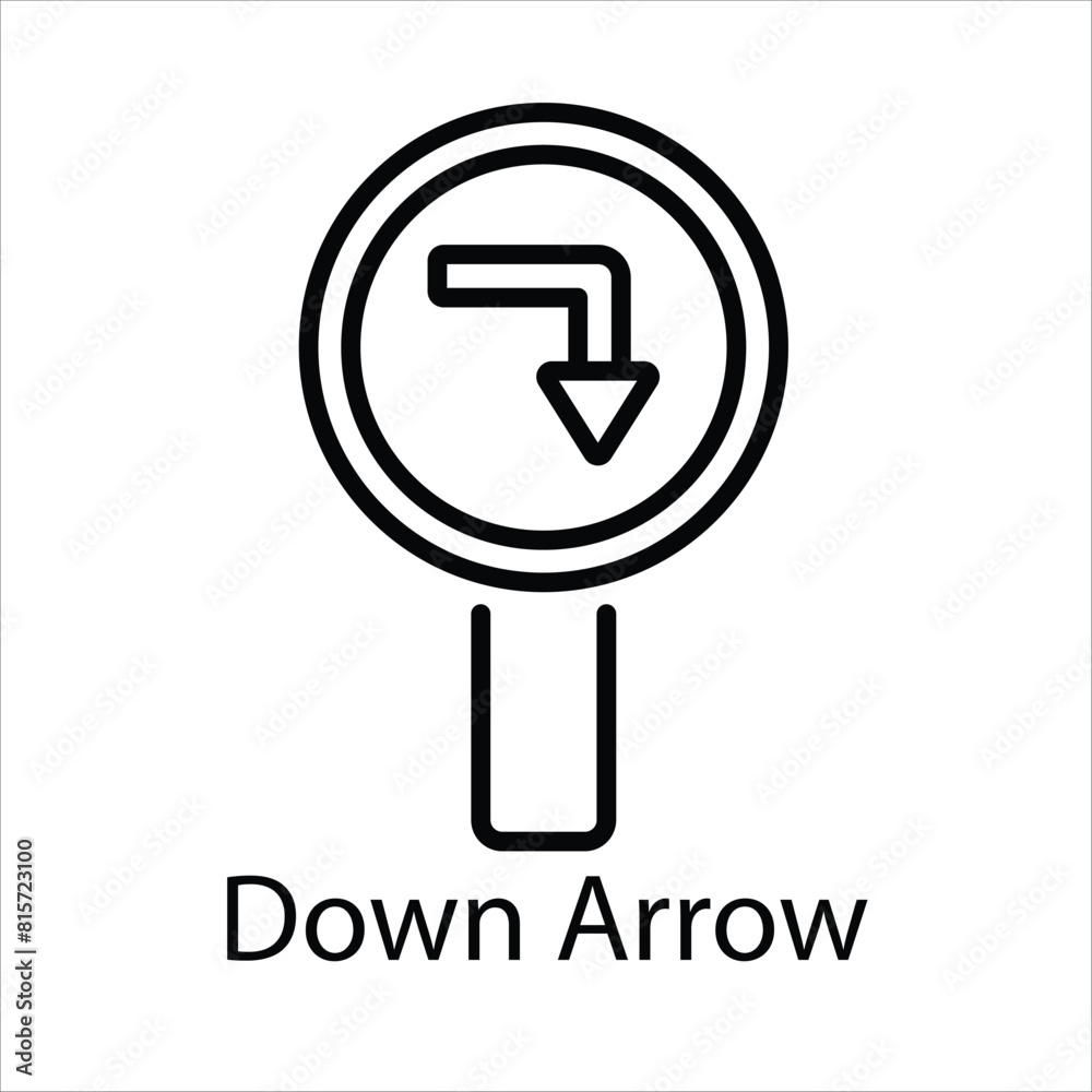 Down Arrow Vector icon Down Arrow Vector icon