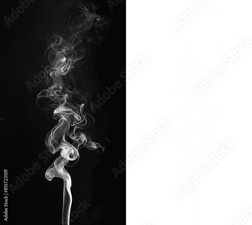 Swirling White Smoke on Transparent Background for Coffee, Tea, Tobacco Designs