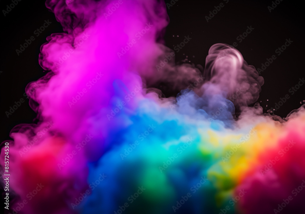 The painter's canvas displayed a colorful explosion of colors.