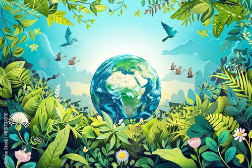 International Mother Earth Day illustration