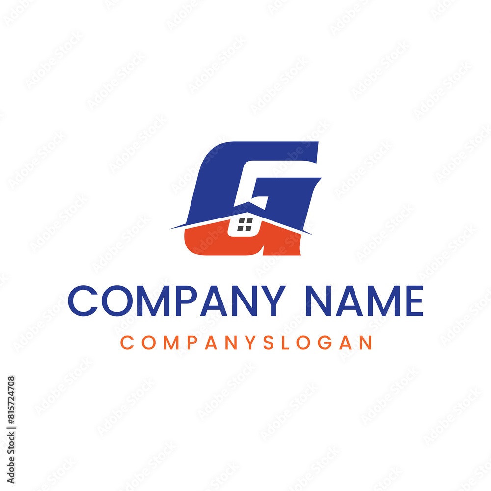 G home logo design, vector logo design, illustration G home logo design, vector logo design, illustration