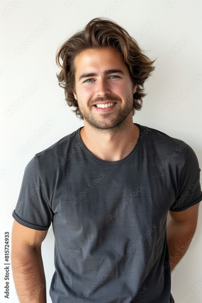 Portrait of a laughing man in casual wear. Portrait of a laughing man in casual wear.