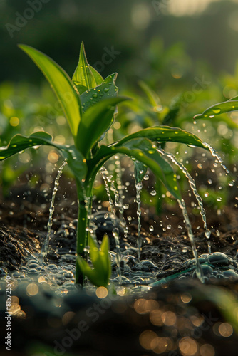 Optimizing water use in agriculture for crop growth with minimal waste.