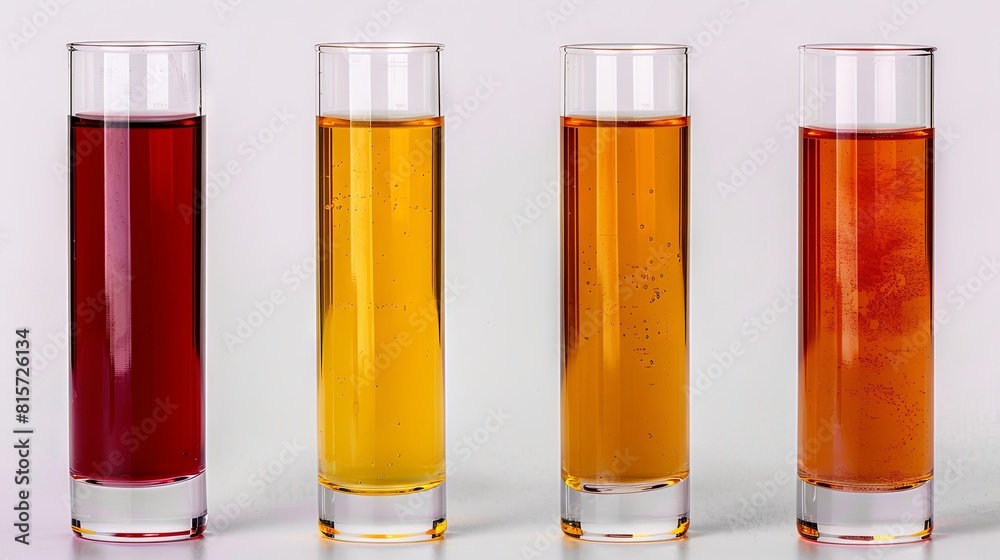 Gradient of colorful liquids in test tubes Gradient of colorful liquids in test tubes