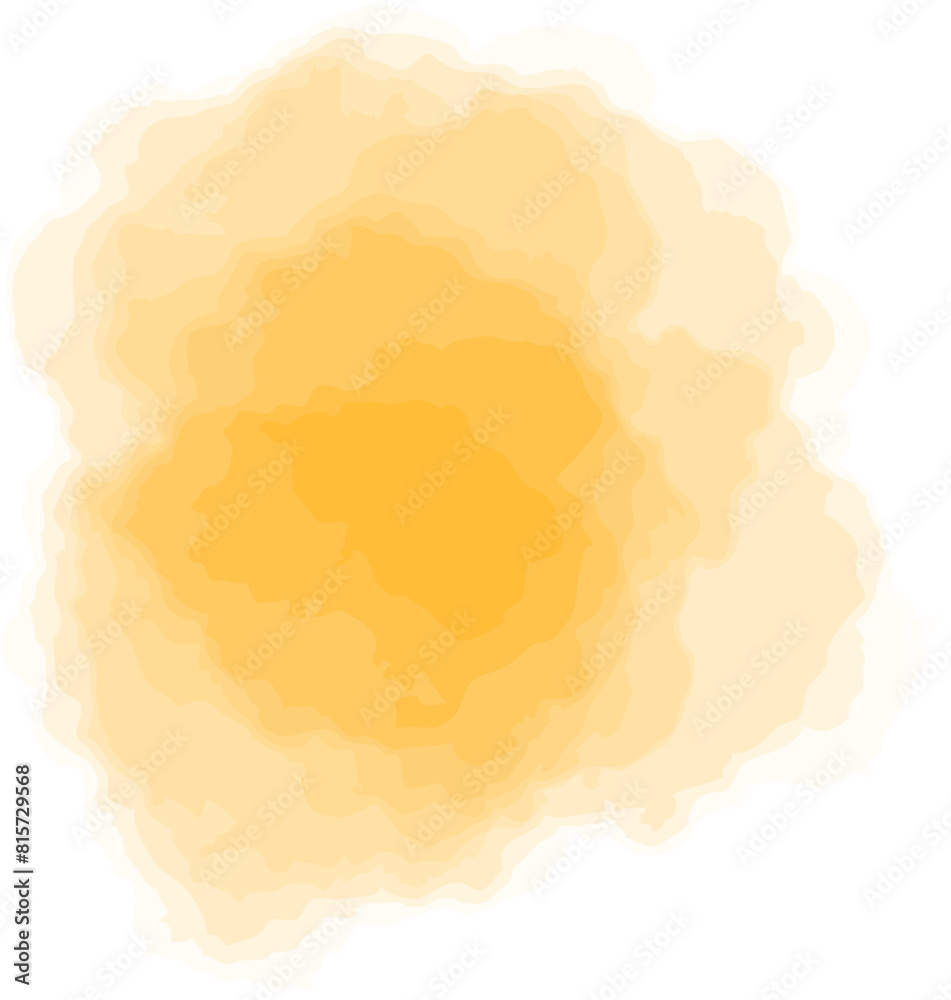 Obraz premium Watercolor splash, stain texture. Vector illustration. Yellow, orange, golden