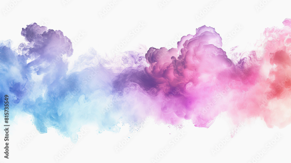 Abstract 3D blue purple smoke on white background. Abstract 3D blue purple smoke on white background.