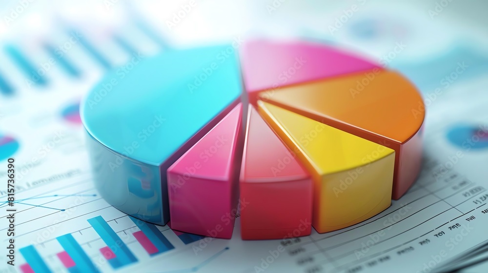 Ad Budget Allocation A 3D pie chart showing different allocations for advertising budgets across various platforms, highlighting efficient budget management Ad Budget Allocation A 3D pie chart showing different allocations for advertising budgets across various platforms, highlighting efficient budget management
