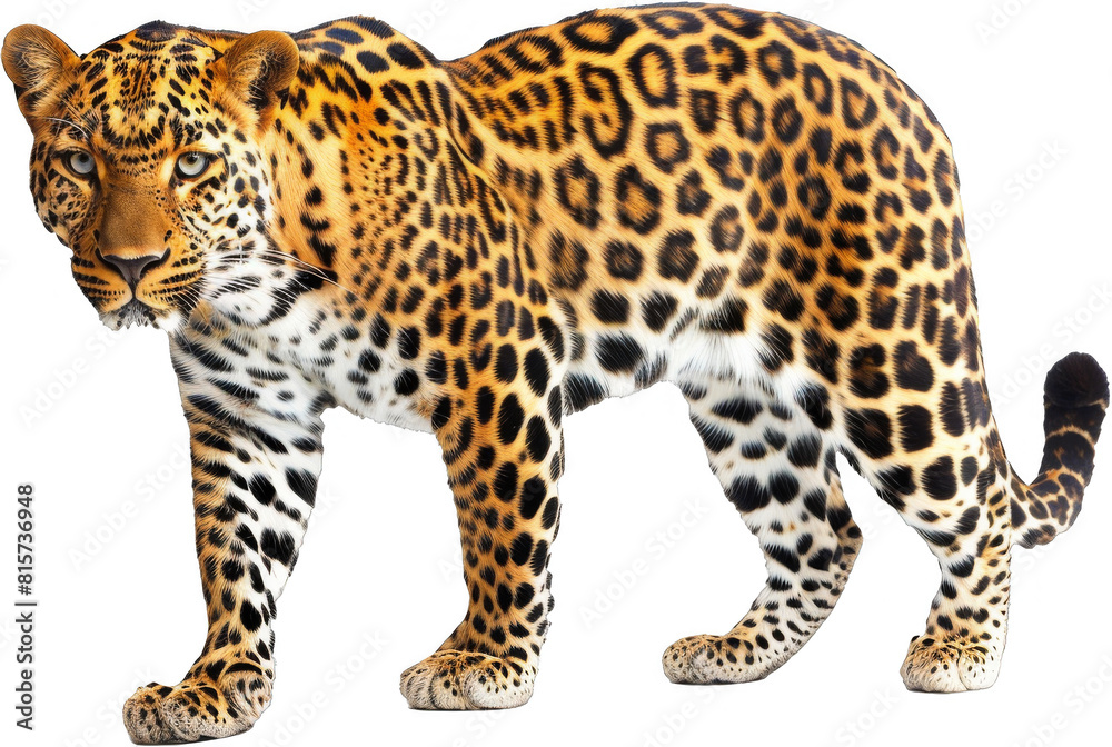 Leopard on White Background Leopard on White Background