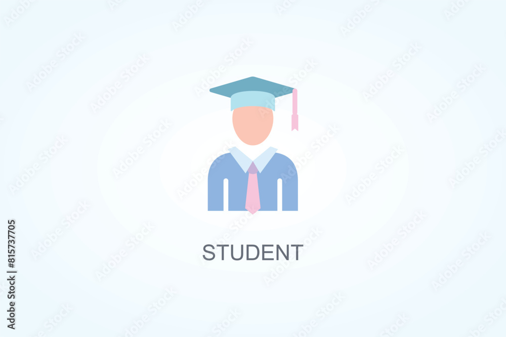 Student Vector Or Logo Sign Symbol Illustration Student Vector Or Logo Sign Symbol Illustration