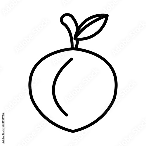 Peach line icon photo