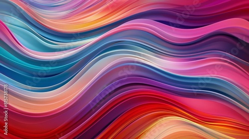 wavy curved multicolored lines textured background for design purpose