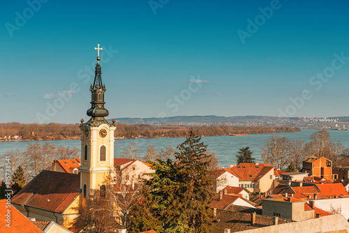 From the observation deck in Zemun district, marvel at the breathtaking landscape of Belgrade, Serbia's capital photo
