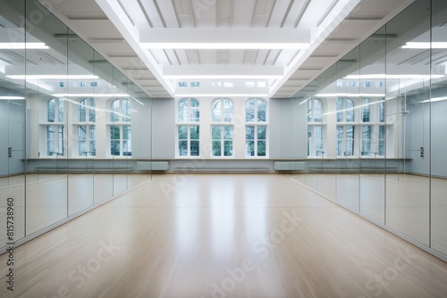 The Dynamic Energy of a Dance Studio Captured through the Reflections on Mirror Walls