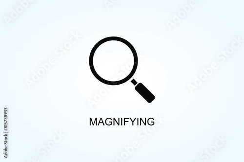 Magnifying Vector  Or Logo Sign Symbol Illustration