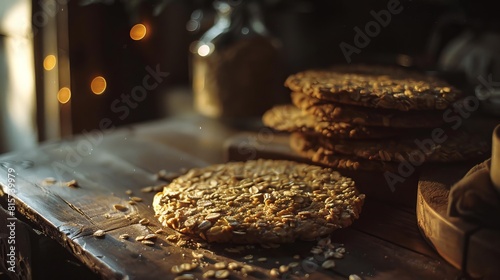 Welsh Oatcakes Highlighted with Volumetric Lighting photo