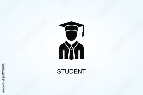 Student Vector  Or Logo Sign Symbol Illustration