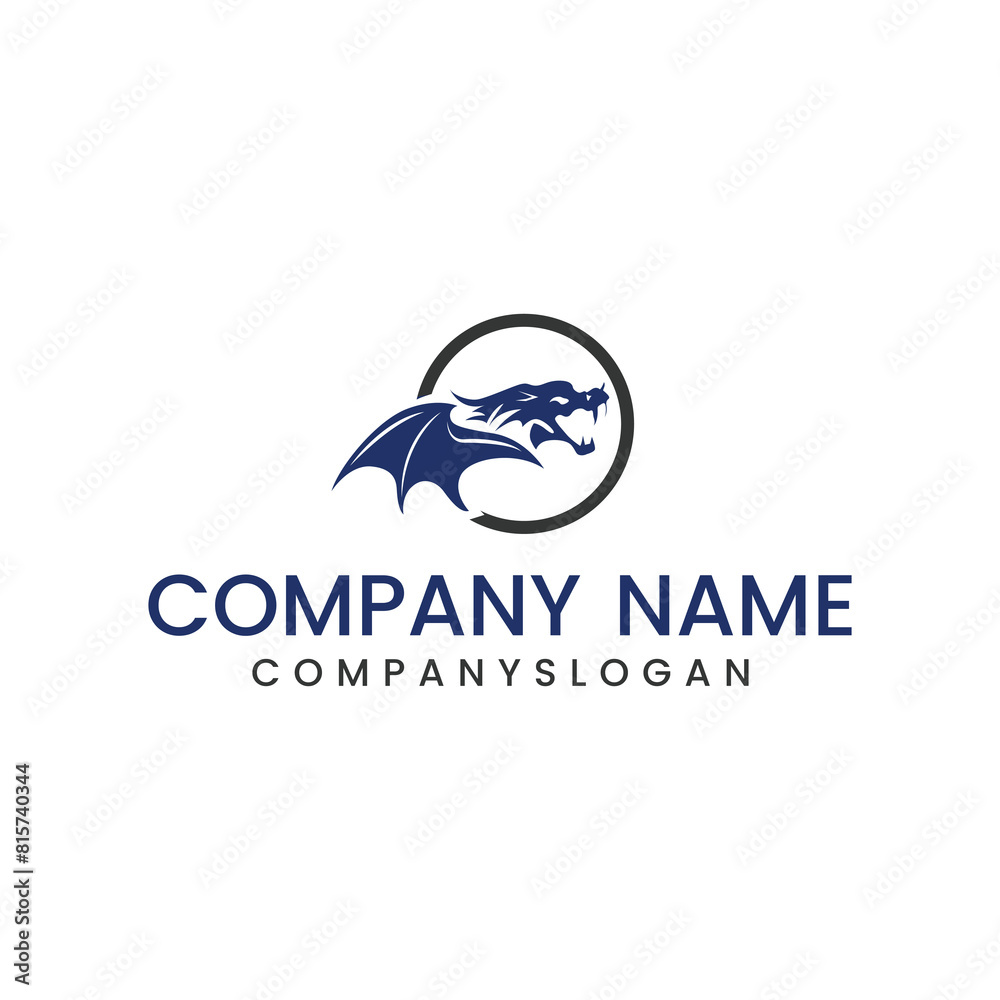 Dragon logo design, vector logo design, illustration   