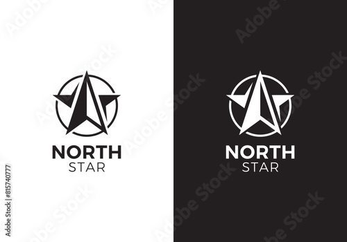 creative north star logo design vector