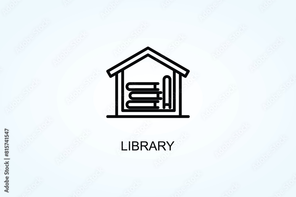 Fototapeta premium Library Vector Or Logo Sign Symbol Illustration