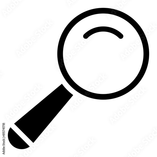 Magnifing Glass Glyph Icon Design