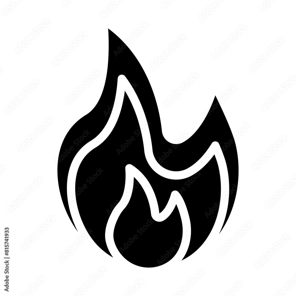 Flame Glyph Icon Design Flame Glyph Icon Design