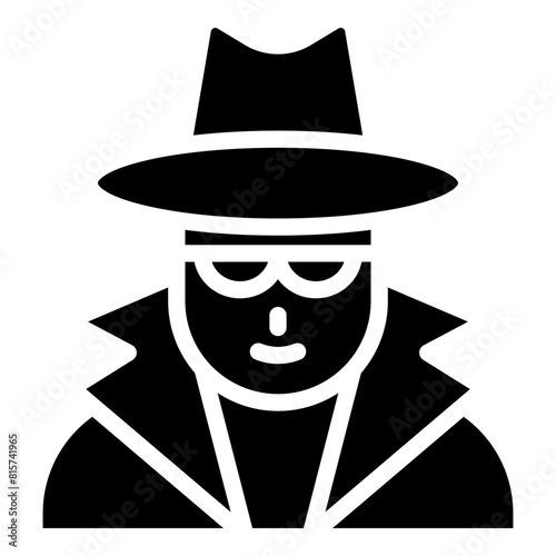 Spy Glyph Icon Design