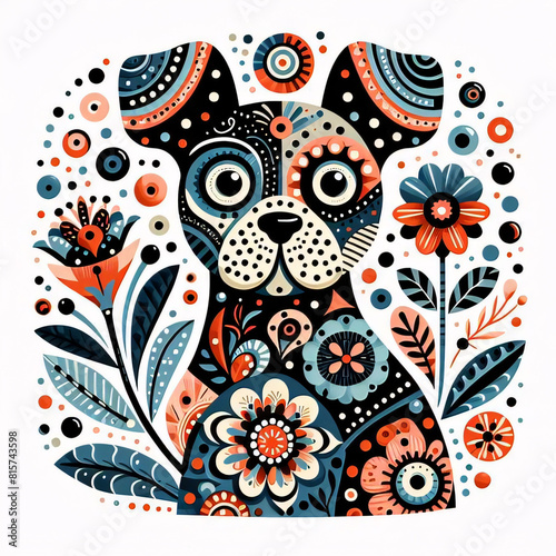 Adorable pets with gorgeous floral patterns.