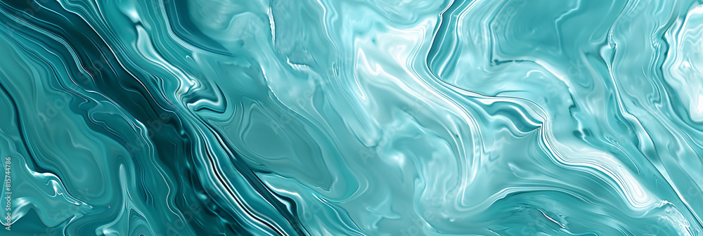Digital art of abstract blue and teal liquid marble pattern background Digital art of abstract blue and teal liquid marble pattern background
