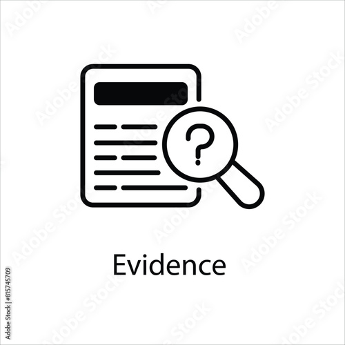 Evidence Vector icon photo