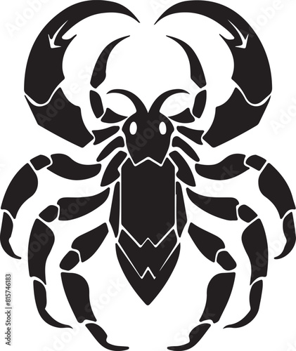 Scorpion Silhouette Vector Illustration White Background